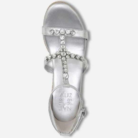 Naturalizer Serena Wedge Silver Sandals Women's Size 7.5M New in Box Reg. Retail - Picture 5 of 8